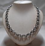 Zilveren vintage  jasseron schakel collier nr.689, Verzenden, Zo goed als nieuw, Zilver, Zilver