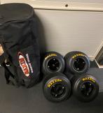 Set Douglas kartvelgen incl nieuwe bandentas ( zie foto’s ), Sport en Fitness, Karting, Verzenden, Zo goed als nieuw, Onderdelen Kart