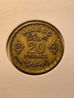 Marokko 20 francs, Postzegels en Munten, Munten | Afrika, Ophalen of Verzenden, Overige landen