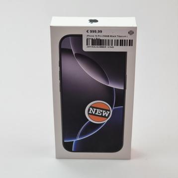 iPhone 16 Pro 256GB Black Titanium | Nieuw + Bon beschikbaar voor biedingen