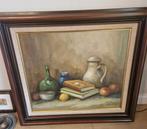 Stilleven met Kan en Boeken - Olieverfschilderij, Antiek en Kunst, Kunst | Schilderijen | Klassiek, Ophalen