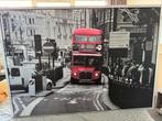 Schilderij Londen Zwart Wit met Rode Bus, Ophalen