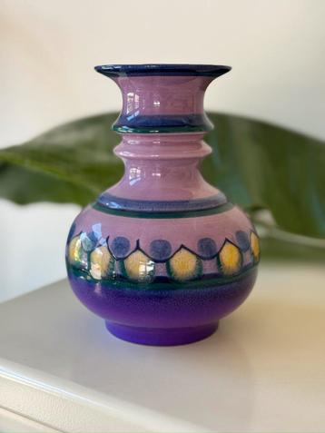 Vintage Flora Gouda vaasje Lila decor jaren 60/70 keramiek beschikbaar voor biedingen