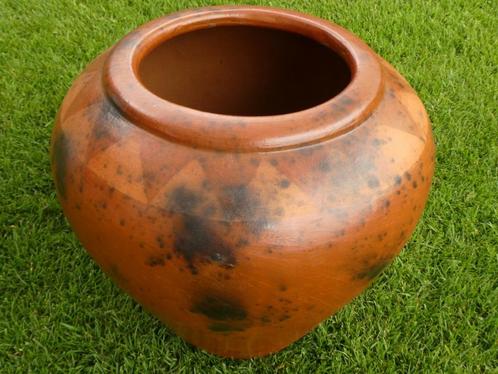 Indonesische handgemaakte aardewerken pot, Tuin en Terras, Bloempotten, Gebruikt, Aardewerk, Minder dan 25 cm, Rond, Ophalen