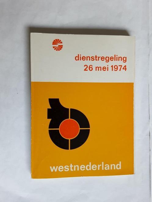 WESTNEDERLAND, ROTTERDAM, DIENSTREGELING 26 MEI 1974, Verzamelen, Spoorwegen en Tramwegen, Zo goed als nieuw, Bus of Metro, Boek of Tijdschrift