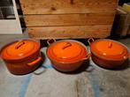 Vintage pannenset, Huis en Inrichting, Keuken | Potten en Pannen, Ophalen of Verzenden, Gebruikt, Overige materialen, Pannenset