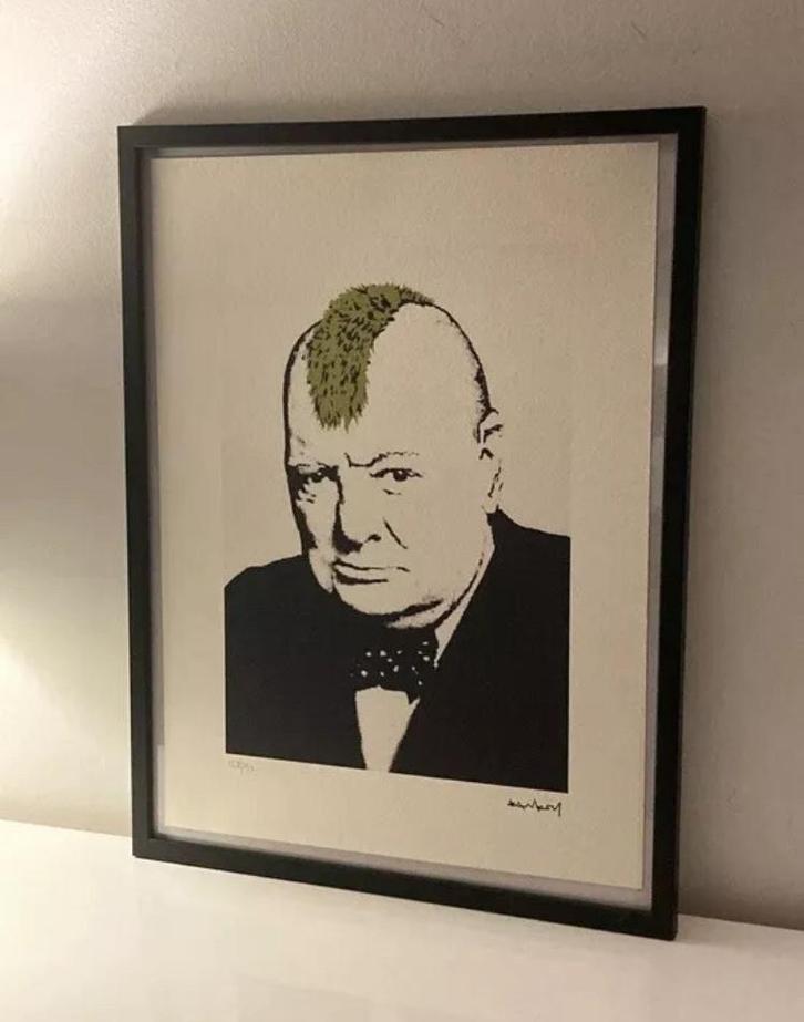 BANKSY : lithografie met certificaat, Antiek en Kunst, Kunst | Litho's en Zeefdrukken, Ophalen of Verzenden