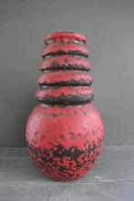Vintage Scheurich grote vaas 269 40 rood zwart, Antiek en Kunst, Antiek | Vazen, Ophalen of Verzenden