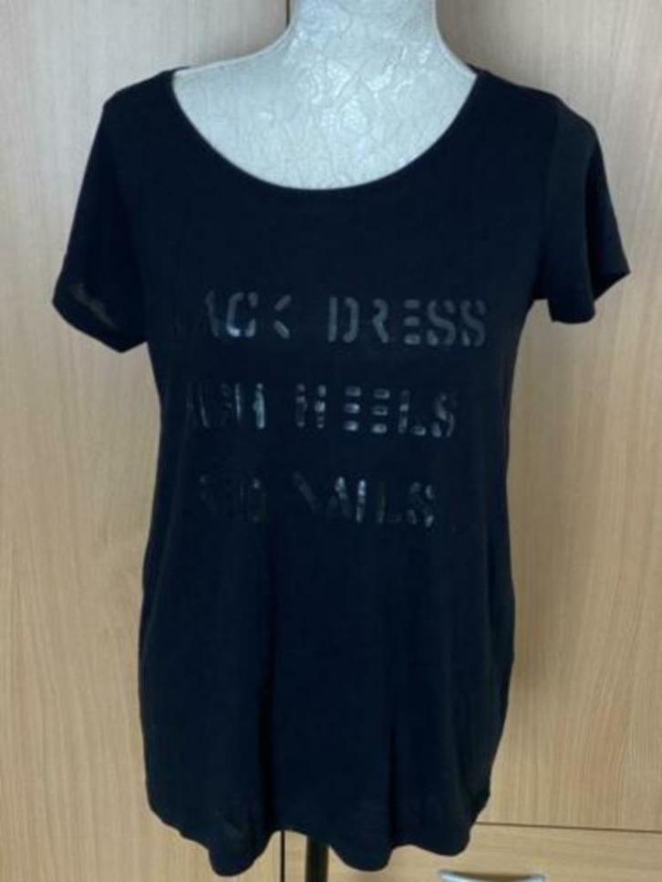 Jacqueline de Yong top/shirt maat S, Kleding | Dames, Tops, Zo goed als nieuw, Maat 36 (S), Zwart, Korte mouw, Ophalen of Verzenden