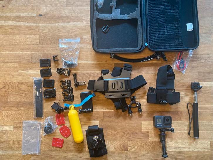 GoPro Hero 8 + Accessoires + 128GB SD, Audio, Tv en Foto, Actiecamera's, Gebruikt, GoPro, Ophalen of Verzenden