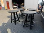 Pokertafel rond zwart statafel hangtafel kroeg mancave cafe, Ophalen of Verzenden, Gebruikt