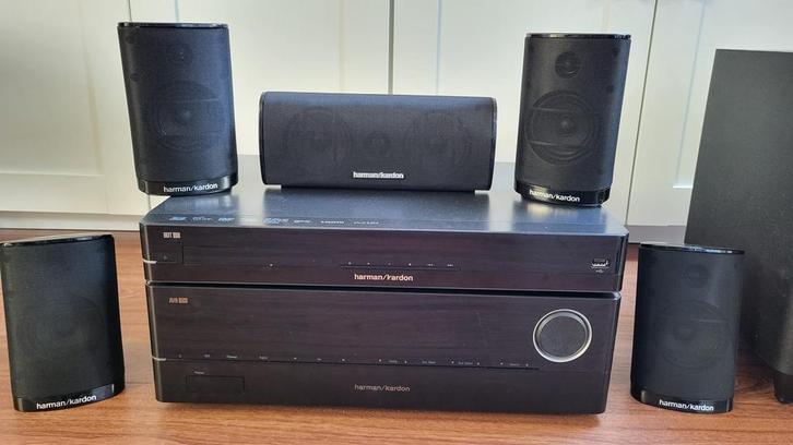 Harman Kardon cinema set, Audio, Tv en Foto, Home Cinema-sets, Gebruikt, Blu-ray-speler, 5.1-systeem, 40 tot 70 watt, Overige merken