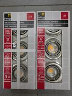 Sencys LED inbouwspots kantelbaar dimbaar geborsteld RVS 2x3, Ophalen, Led, Metaal of Aluminium, Nieuw