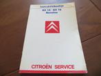Instructieboek Citroen BX 14, Citroen BX 16, BX Break 1986, Ophalen of Verzenden