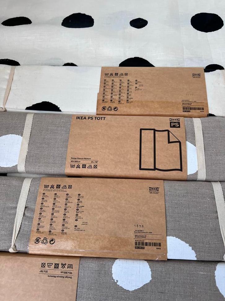 IKEA PS TOTT Textiel Kazuo Nomura (8 stuks), Huis en Inrichting, Stoffering | Gordijnen en Lamellen, Nieuw, 200 cm of meer, 50 tot 100 cm