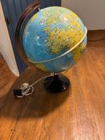 Prachtige grote globe met licht, bol 30 cm doorsnee, Ophalen of Verzenden, Verlicht, Gebruikt