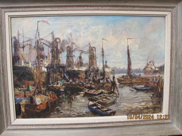 J.P Molenaar  Elevators Rotterdam, Antiek en Kunst, Kunst | Schilderijen | Klassiek, Ophalen of Verzenden