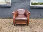 Prachtige oude Schapenleren club fauteuil, Ophalen of Verzenden, Gebruikt, 75 tot 100 cm