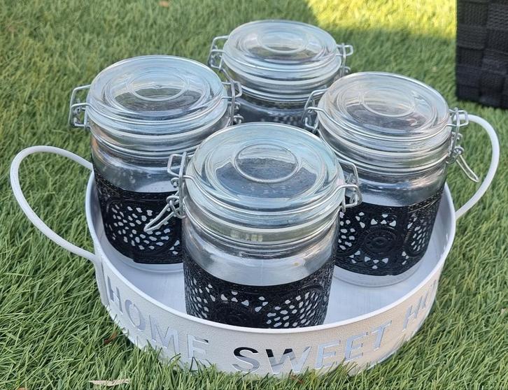 weckfles opberg pottwn voorraad en gratis dienblad. Bekijk m, Huis en Inrichting, Keuken | Potten en Pannen, Zo goed als nieuw