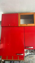 Vier ikea keukenkastjes, Huis en Inrichting, Keuken | Complete keukens, Ophalen, Gebruikt, Rood