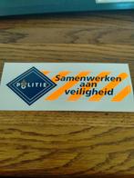 Sticker politie , samenwerken aan veiligheid, Verzenden, Zo goed als nieuw, Overige typen