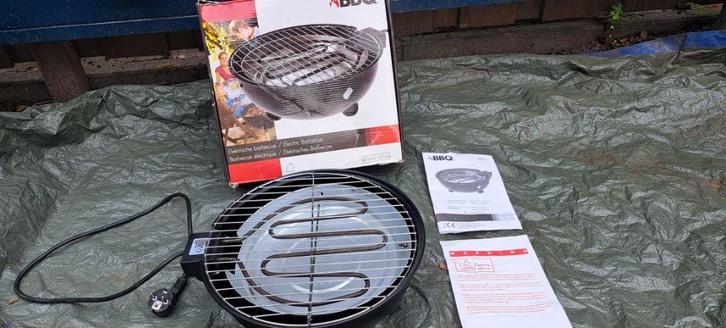 te koop elect.ronde bbq 32 cm doorsnnee 12.7 hoog, Tuin en Terras, Houtskoolbarbecues, Nieuw, Ophalen of Verzenden