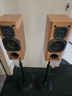 2 panasonic SB-AFC 20 boxen op standaard., Audio, Tv en Foto, Luidsprekers, Gebruikt, 60 tot 120 watt, Front, Rear of Stereo speakers