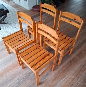 Vintage Scandinavische Pinewood Stoelen beschikbaar voor biedingen