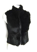 vintage echt konijn gilet bodywarmer hesje winter warm boho, Bomb boogie vintage, Maat 34 (XS) of kleiner, Zo goed als nieuw, Zwart