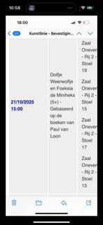 21 oktober Dolfje weerwolfje musical herfstvakantie Almere, Drie personen of meer, Oktober