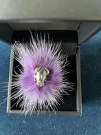 Zilveren ring met kikker, Ophalen of Verzenden, 18 tot 19, Zilver, Dame