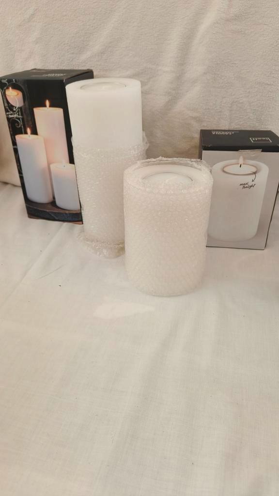 2 leeff kaarsenstandaards "forever candle", Huis en Inrichting, Woonaccessoires | Kandelaars en Kaarsen, Nieuw, Minder dan 25 cm