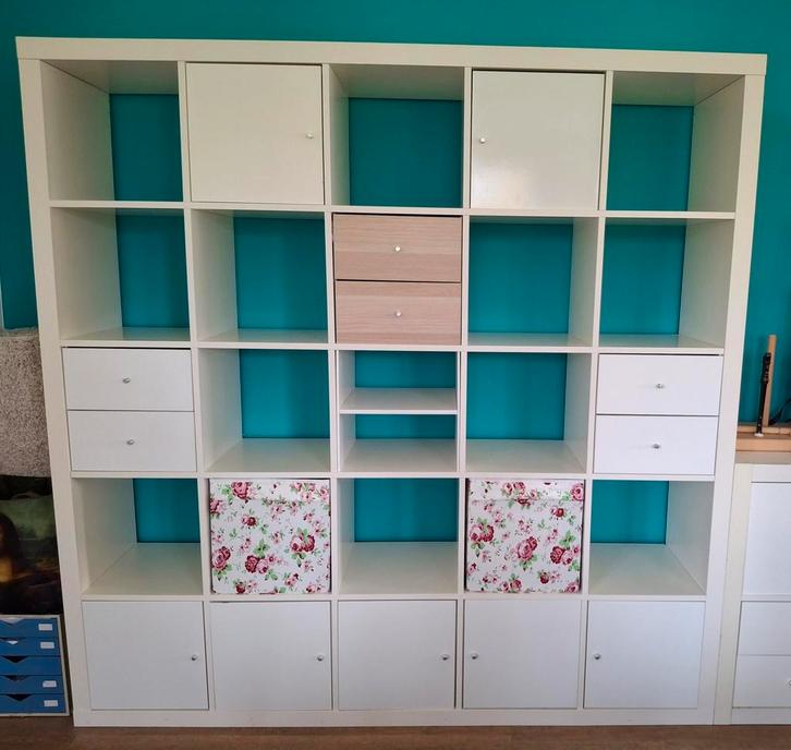 Expedit / kallax kast 25 vakken, Huis en Inrichting, Kasten | Wandmeubels, Gebruikt, 150 tot 200 cm, 150 tot 200 cm, 25 tot 50 cm