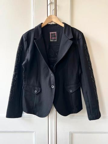 Raw Denim Philipp Plein-achtig jasje zwart, maat XL/42 beschikbaar voor biedingen