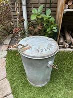 Oude zinken prullenbak Den Haag, Tuin en Terras, Minder dan 75 liter, Ophalen, Gebruikt, Metaal