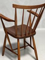 Jaren 60 spijlenstoel vintage eetkamerstoel retro spijlstoel, Huis en Inrichting, Stoelen, Ophalen, Gebruikt, Bruin, Vintage