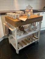 Keukentrolley Wit & Wagondelen Wood Keukeneiland, Ophalen of Verzenden, Zo goed als nieuw