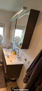Badkamermeubel met spiegelkast en dubbele kranen 120cm, Huis en Inrichting, Badkamer | Badkamermeubels, Ophalen, 100 tot 150 cm