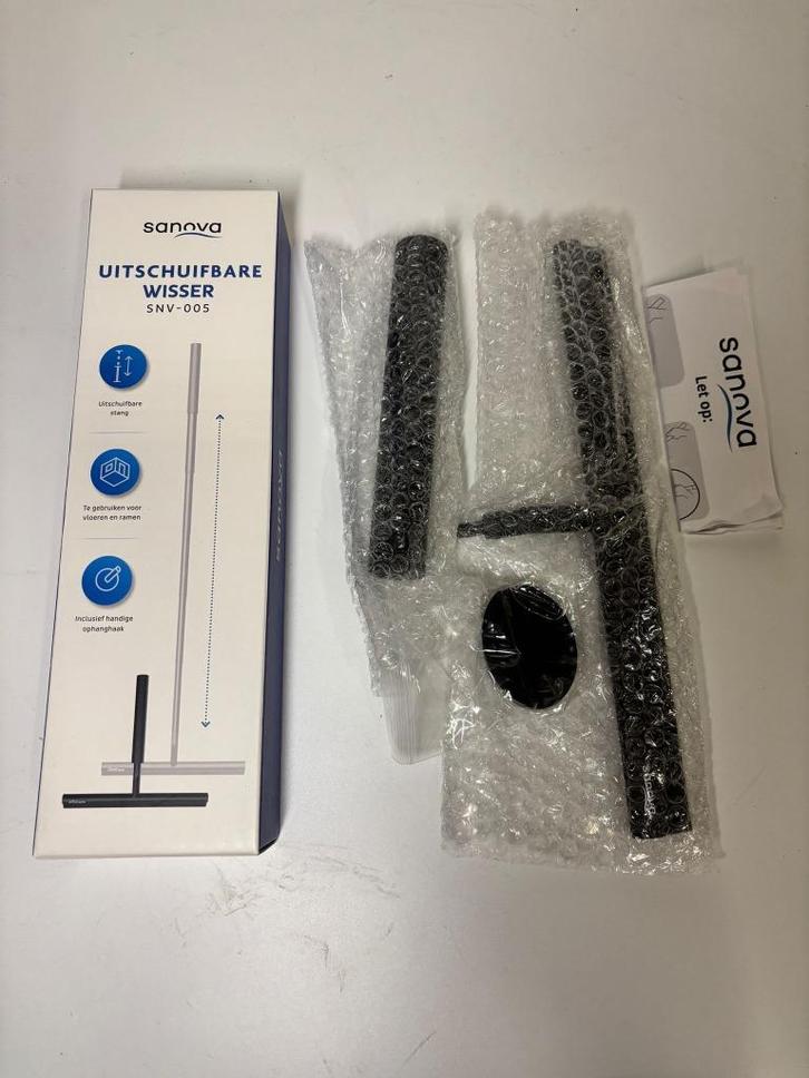 Sanova Uitschuifbare Douchewisser – Zwart – €35, Huis en Inrichting, Badkamer | Badtextiel en Accessoires, Zo goed als nieuw, Overige typen