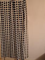 Gordijnen (6x) (258x145cm) zwart wit bolletjes, Ophalen, Gebruikt, 200 cm of meer, Wit