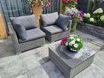 Tuinset, Tuin en Terras, Tuinsets en Loungesets, Rotan, Hocker, Zo goed als nieuw, Tuinset