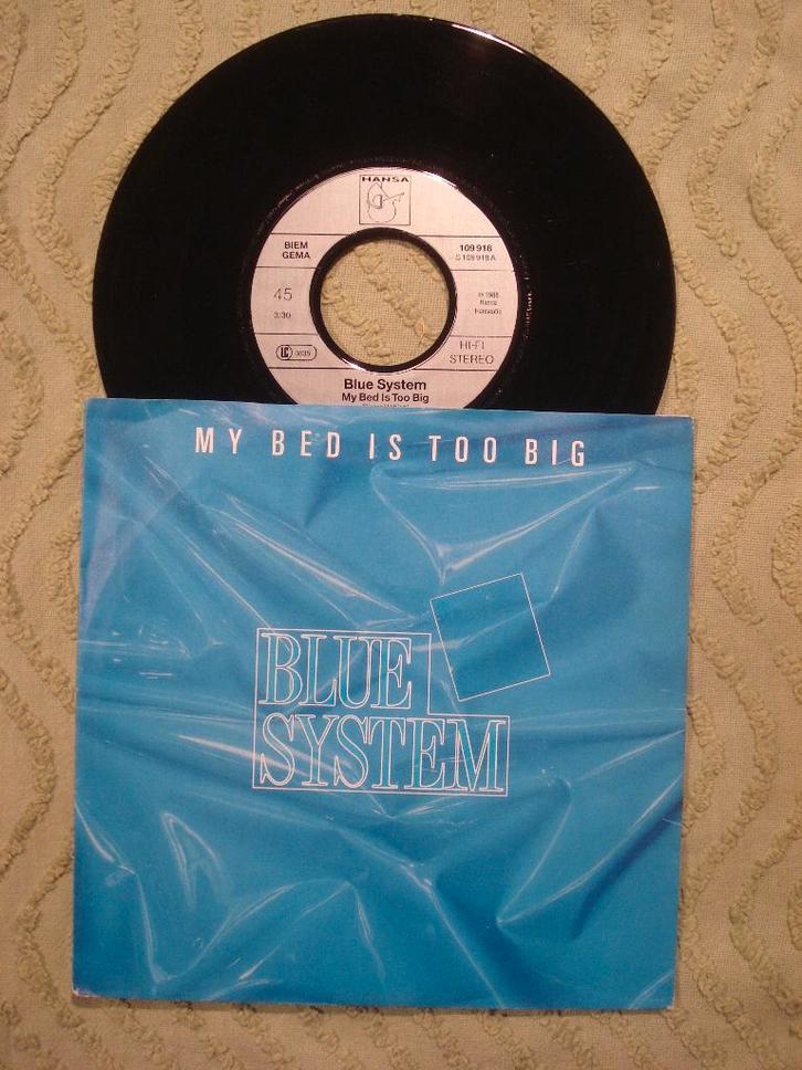 Blue System 7" Vinyl Single: ‘My bed is too big’ (Duitsland), Cd's en Dvd's, Vinyl Singles, Zo goed als nieuw, Single, Pop, 7 inch