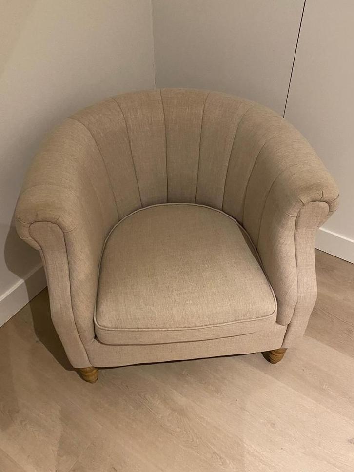 Rivièra Maison Fateuil, Huis en Inrichting, Fauteuils, Zo goed als nieuw, Hout, Stof, 75 tot 100 cm, Ophalen of Verzenden