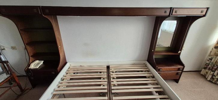 Retro slaapkamer meubel, Huis en Inrichting, Slaapkamer | Complete slaapkamers, Gebruikt, Tweepersoons, Ophalen