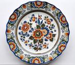 Antiek kunst  Delft Polychroom Holland Handwerk wandbord, Ophalen of Verzenden