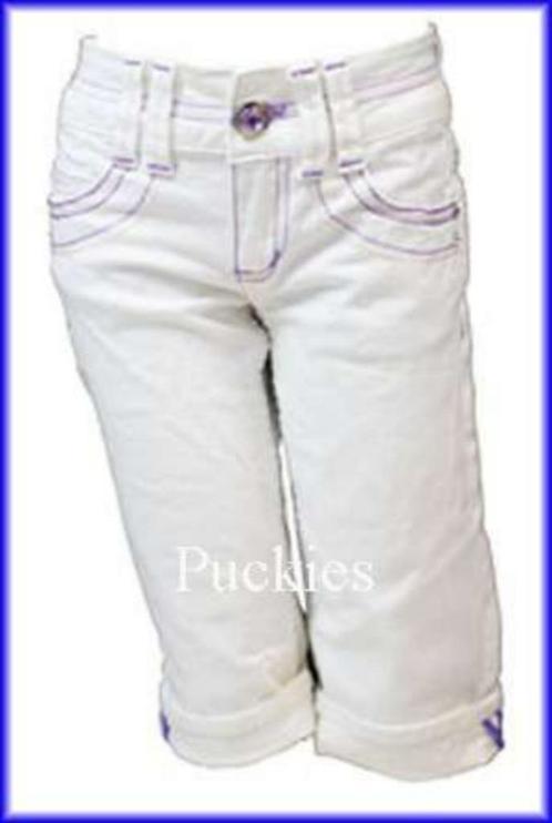 *SALE* Witte denim capri broek maat 152 *NieuW*, Kinderen en Baby's, Kinderkleding | Maat 152, Nieuw, Meisje, Broek, Ophalen of Verzenden