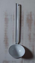 Brocante wit emaille soeplepel - in mooie staat, Antiek en Kunst, Antiek | Emaille, Ophalen of Verzenden