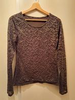 Shirt van kant, legergroen, maat 40/42, Maat 42/44 (L), Ophalen of Verzenden, Zo goed als nieuw, Lange mouw