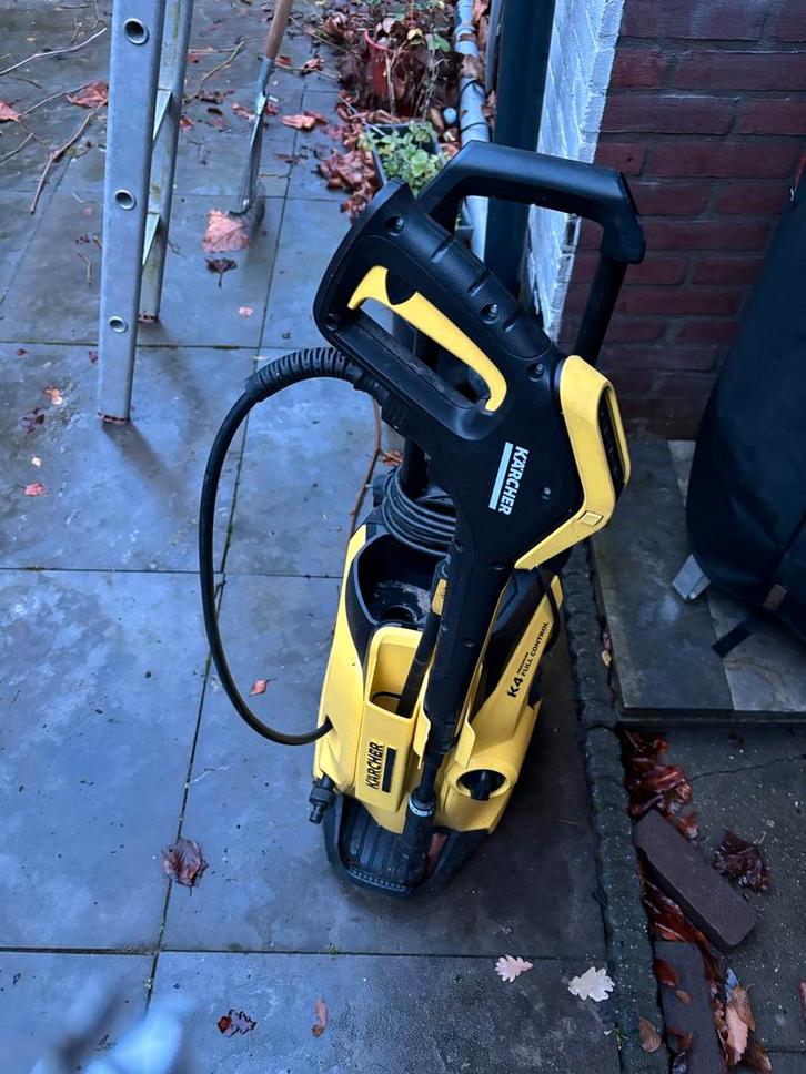 Kärcher K4 Hogedrukreiniger (Onderdelen), Tuin en Terras, Hogedrukreinigers, Gebruikt, Elektrisch, Met regelbare waterdruk, Ophalen
