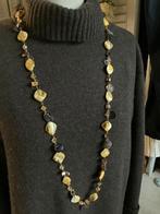 Vintage parelmoer blister parels kralen ketting, Sieraden, Tassen en Uiterlijk, Ophalen of Verzenden, Zo goed als nieuw, Bruin